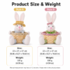 2 Pcs Easter Bunny Basket Plush Dolls Set, Spring Shelf Sitter Decor