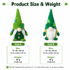2 Pcs St Patrick's Day Gnome Plush Dolls Set, Shamrock Shelf Sitter Decor