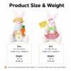 2 Pcs Easter Bunny Plush Dolls Set, Spring Rabbit Tabletop Decor