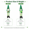 2 Pcs St Patrick's Day Gnome Plush Set, Irish Shamrock Shelf Sitter Decor