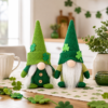2 Pcs St Patrick's Day Gnome Plush Dolls Set, Shamrock Shelf Sitter Decor