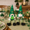 2 Pcs St Patrick's Day Gnome Plush Set, Irish Shamrock Shelf Sitter Decor