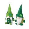 2 Pcs St Patrick's Day Gnome Plush Dolls Set, Shamrock Shelf Sitter Decor