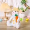 2 Pcs Easter Bunny Plush Dolls Set, Spring Rabbit Tabletop Decor