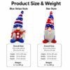 Patriotic Gnome Plush Decor, Knitted Red White Blue Shelf Decorations
