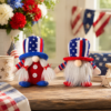 Patriotic Gnome Plush Dolls, Red White Blue Tabletop Decor for Home