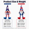 Patriotic Gnome Plush Doll, Red White Blue Sitting Tabletop Decor