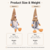 Fall Gnome Plush Dolls with Knitted Hat, Farmhouse Tabletop Decor