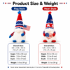 Lighted Patriotic Gnome Plush Doll, Red White Blue Tabletop Decor