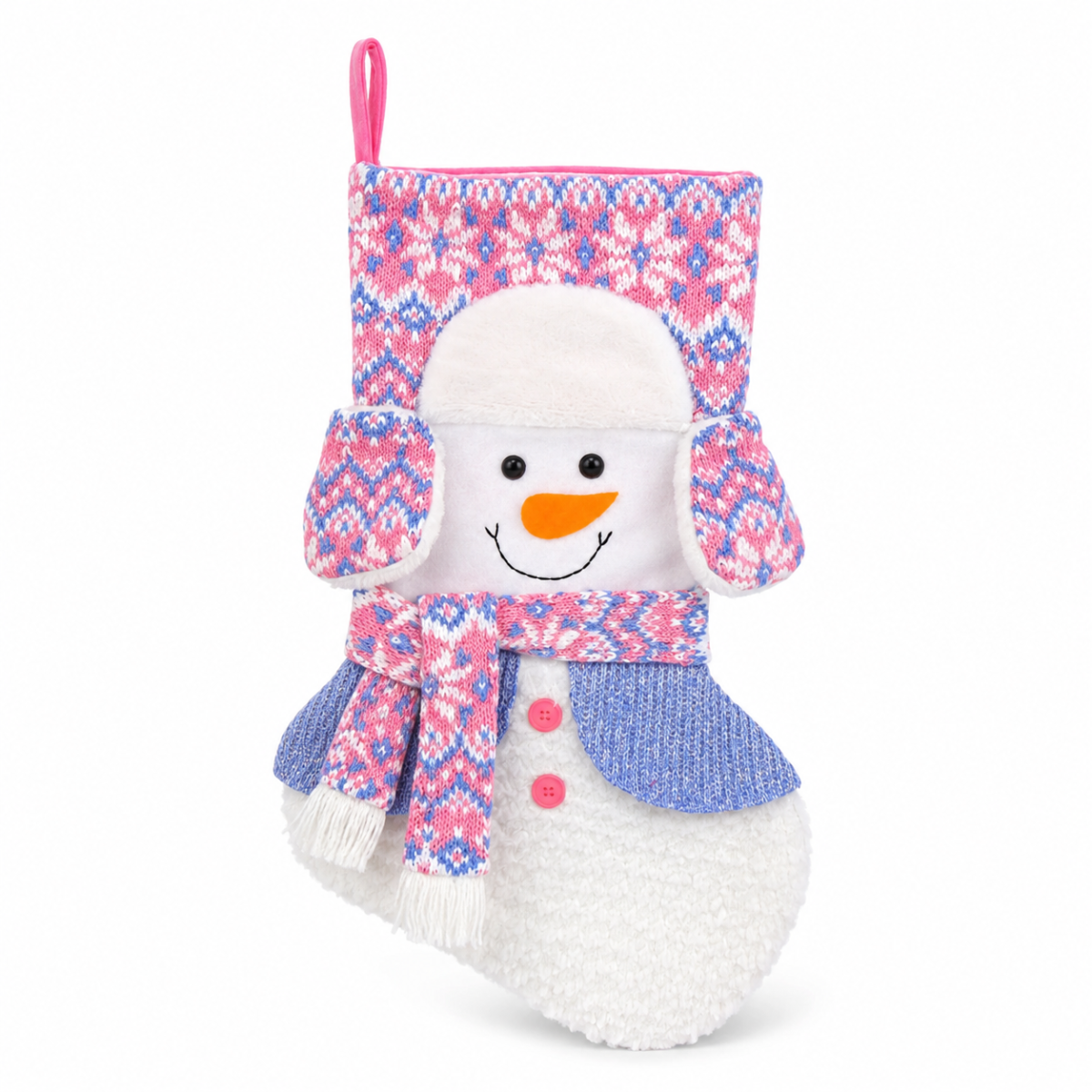 Christmas Stockings Gift Bags with Plush Santa Snowman Reindeer for Kids Gifts