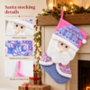 Christmas Stockings Gift Bags with Plush Santa Snowman Reindeer for Kids Gifts