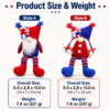 Patriotic Tabletop Gnome Dolls, Plush Red White Blue Home Decor