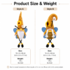 2 Pcs Bumble Bee Gnome Plush Dolls Set, Spring Summer Shelf Sitter Decor