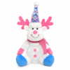 Christmas Candy Jars with Plush Santa Snowman Reindeer for Gifts & Table Decor