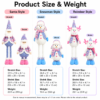 Large Christmas Plush Dolls with Retractable Legs, Santa Snowman Reindeer Decor
