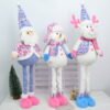 Large Christmas Plush Dolls with Retractable Legs, Santa Snowman Reindeer Decor