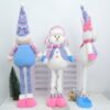 Large Christmas Plush Dolls with Retractable Legs, Santa Snowman Reindeer Decor