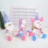Christmas Candy Jars with Plush Santa Snowman Reindeer for Gifts & Table Decor