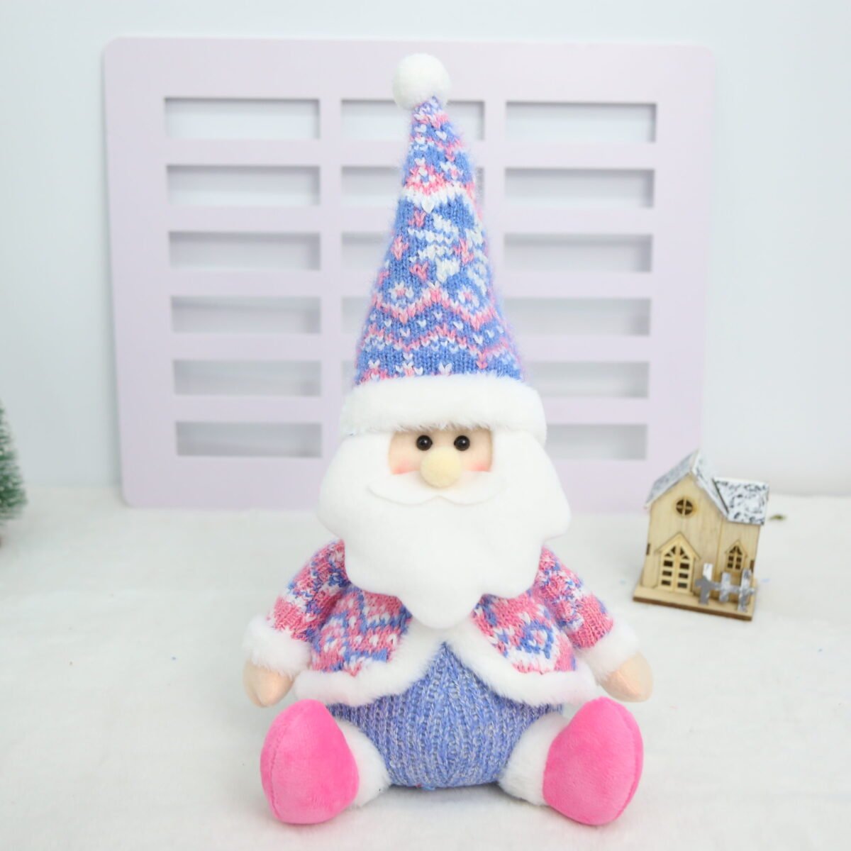 Christmas Tabletop Decorations, Plush Santa Snowman Reindeer Decor Set