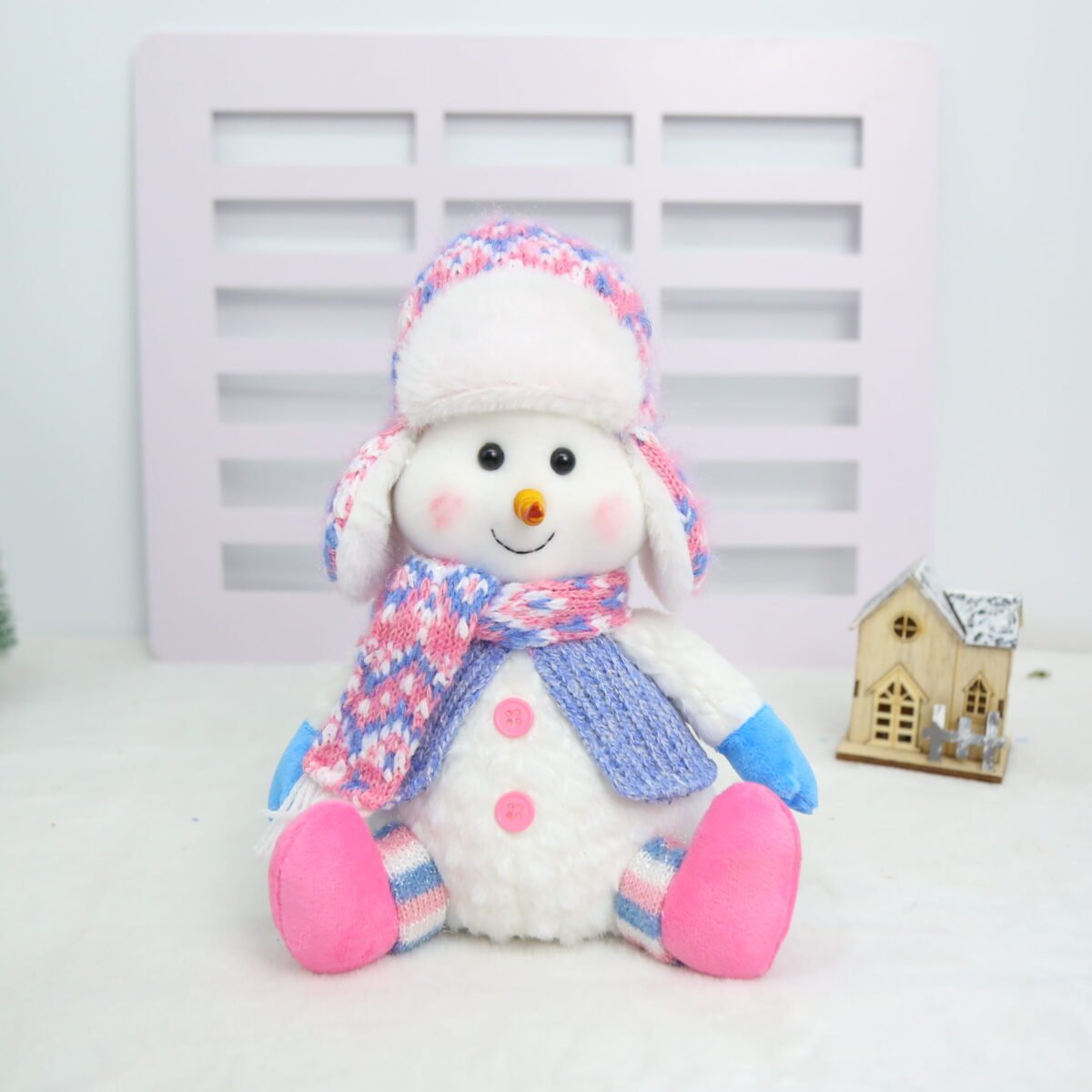 Christmas Tabletop Decorations, Plush Santa Snowman Reindeer Decor Set