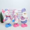 Christmas Plush Dolls with Retractable Legs, Santa Snowman Reindeer Standing Decor