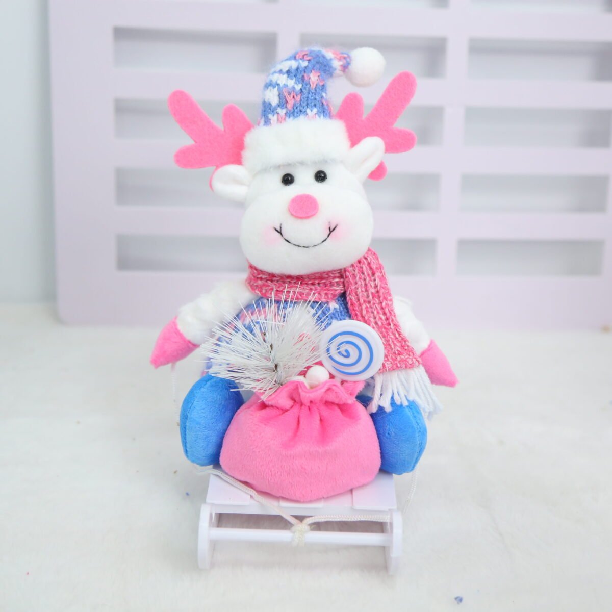 Christmas Plush Toys Set, Santa Snowman Reindeer Dolls for Holiday Decor